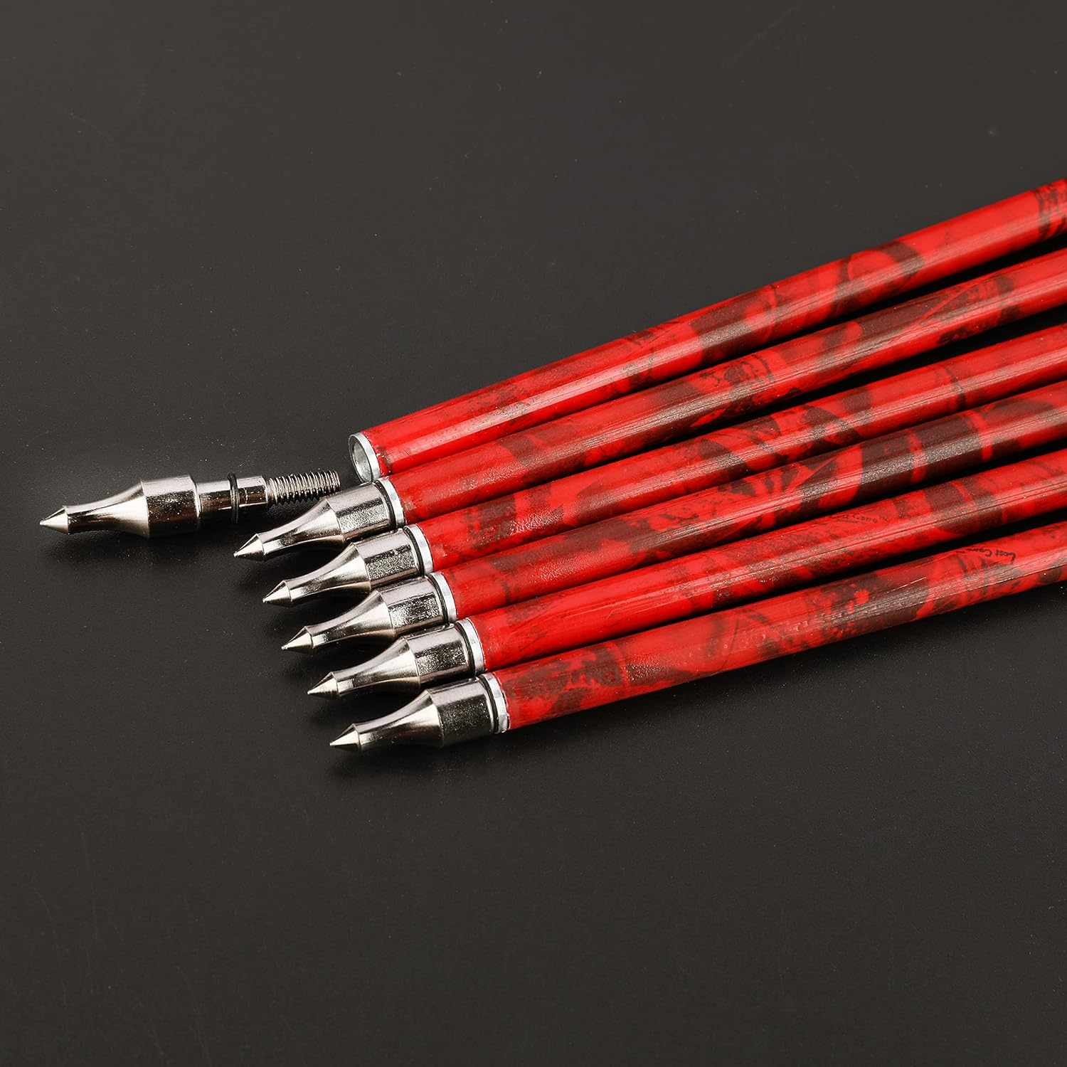 30" Mix Carbon Arrows Archery Hunting Arrows Spine 500 with Removable Tips Targeting Practice Arrows for Compound Recurve Bow